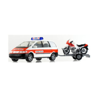 Herpa 043373 VW Sharan DRK med Trailer og Motorcykel