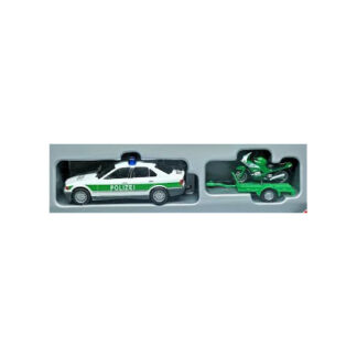 Herpa 042482 BMW Politibil m. Trailer & BMW Motorcykel