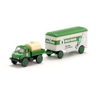 Wiking 0371 06 Mercedes Unimog U 406 m. Trailer Keller Geister