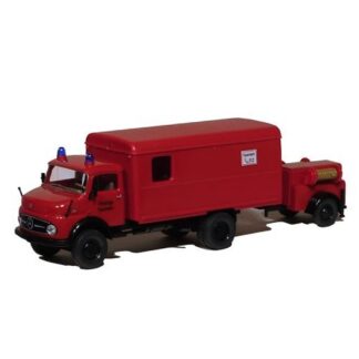 Wiking 0861 15 35 Mercedes L 710 Brandvæsen Materielvogn m. Pumpe Trailer