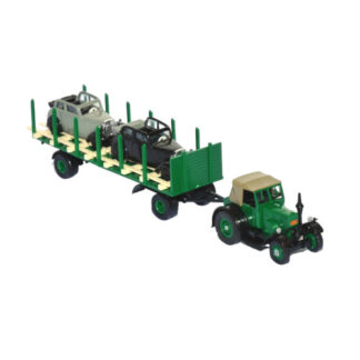 Brekina Lanz traktor m. Trailer & to DKW F7