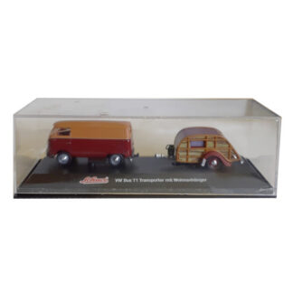 Schuco Sæt VW Transporter T1 & Campingvogn