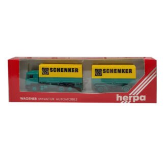 Herpa 859002 MAN Veksellad Lastvogn & Trailer Schenker